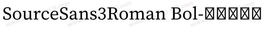 SourceSans3Roman Bol字体转换